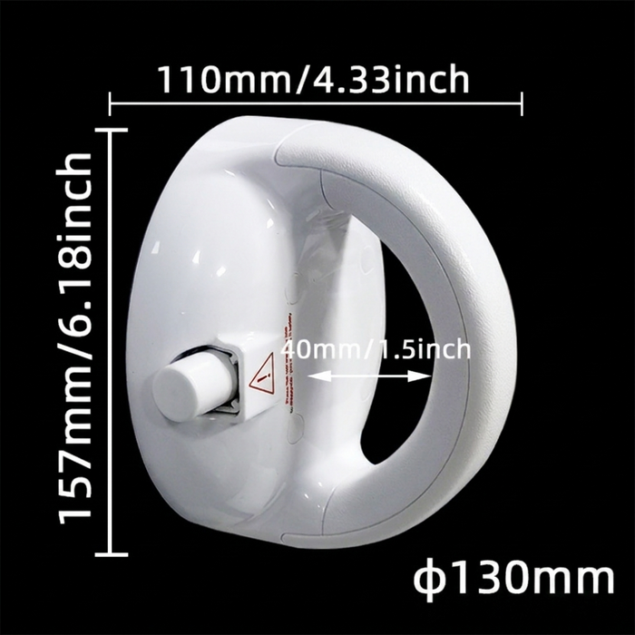 LMXA SteadyGrip Suction Bathroom Handle dimension diagram with size measurements