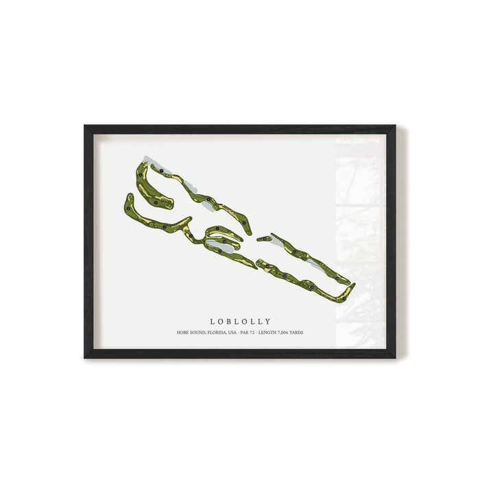 Loblolly | Golf Course Map | Black Frame