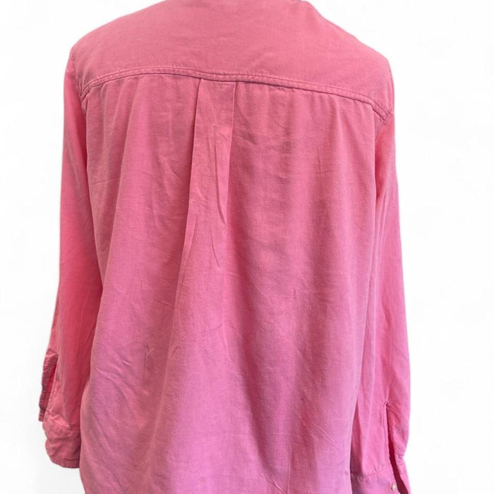 Loft pink button down shirt