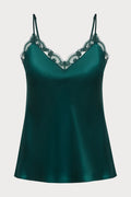 Love Me Emerald Silk & Embroidery Top, Size XL (UK 14-16)