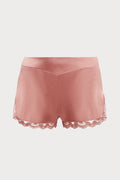 Love Me Pink Silk & Embroidery Shorts