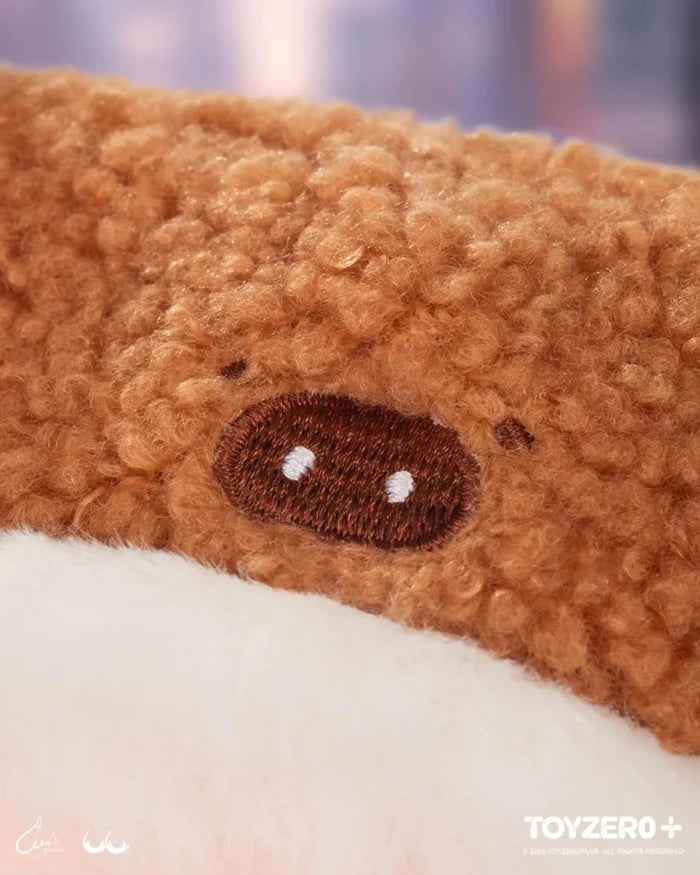 LULU THE PIGGY OOTD - CLOTHES SET (TEDDY SET) - Preorder, featuring a plush, soft-textured crochet stuffed animal, ideal for winter and spring fashion adventures.