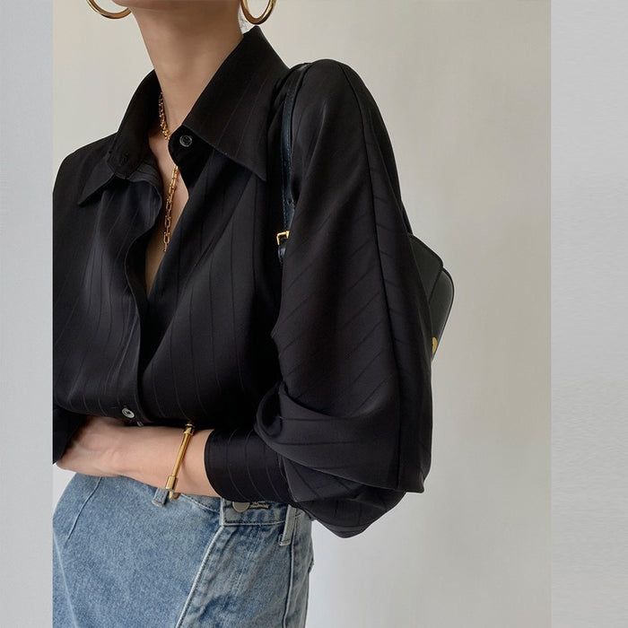Luxury Korean Striped Shirt