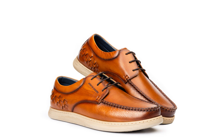 Marina: Weaved Cognac Derby