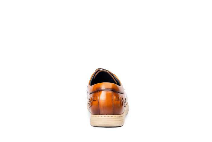 Marina: Weaved Cognac Derby