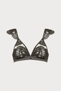 Marlene Triangle Bra with Swarovski Crystals in Black