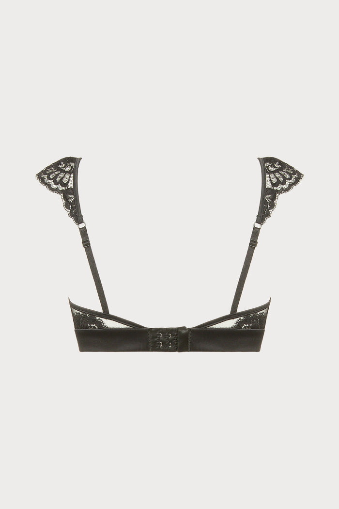 Marlene Triangle Bra with Swarovski Crystals in Black
