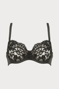 Marlene Underwired Bra with Swarovski Crystals in Black