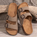 Men's Buckle Sandals (Beige)