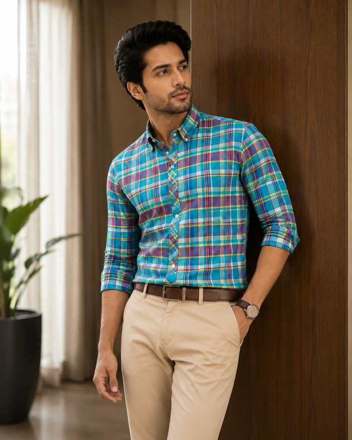 MEN'S FEROZI CHECK CASUAL SHIRT