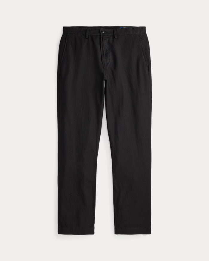 Men's Ralph Lauren Button Linen Pants (Black)