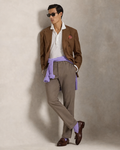 Men's Ralph Lauren Button Linen Pants (Khaki)