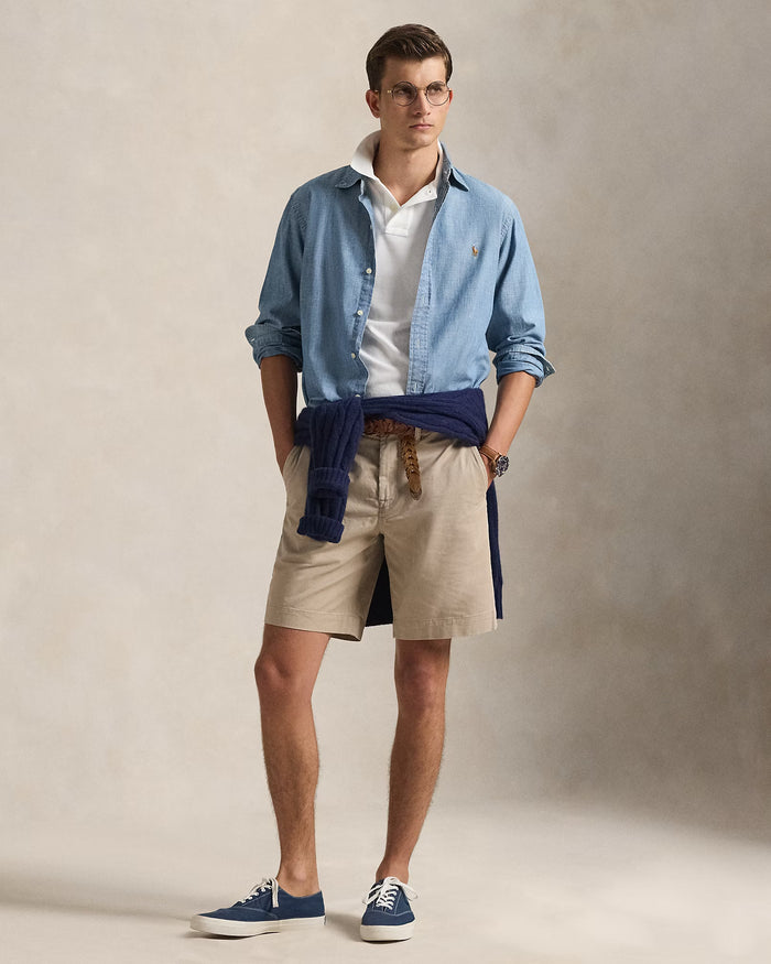 Men's Ralph Lauren Cotton Chino Shorts (Grey)