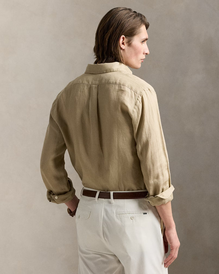 Men's Ralph Lauren Linen Shirt (Beige)