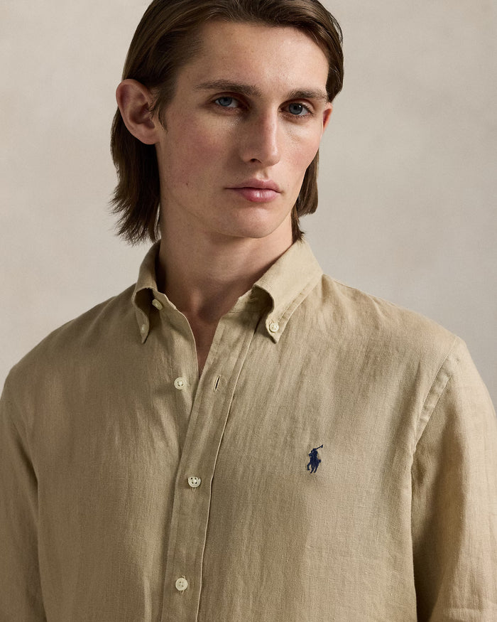 Men's Ralph Lauren Linen Shirt (Beige)