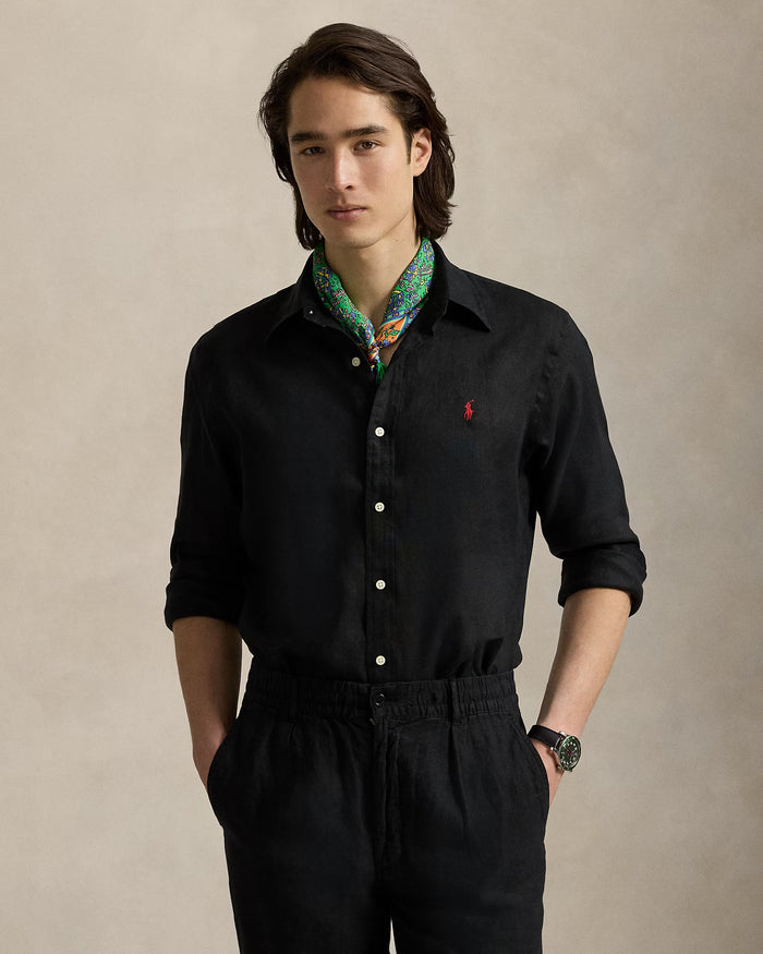 Men's Ralph Lauren Linen Shirt (Black)