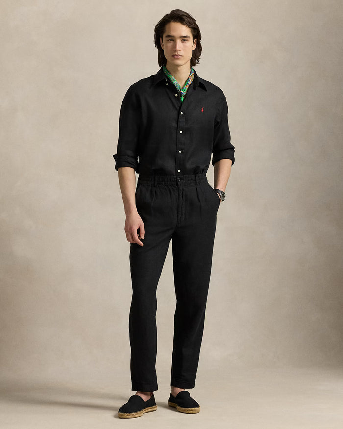 Men's Ralph Lauren Linen Shirt (Black)