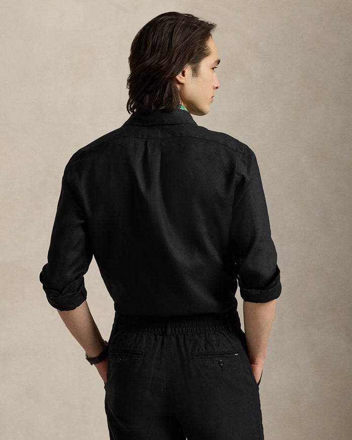 Men's Ralph Lauren Linen Shirt (Black)