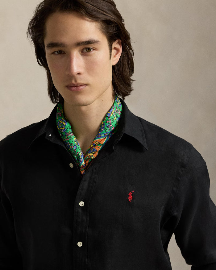 Men's Ralph Lauren Linen Shirt (Black)