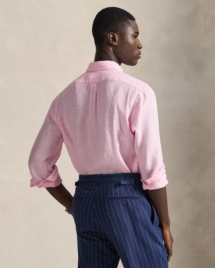 Men's Ralph Lauren Linen Shirt (Pink)