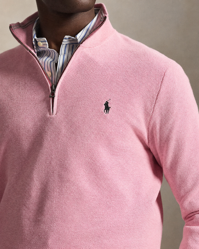 Men's Ralph Lauren Quarter-Zip Sweater (Baby Pink)