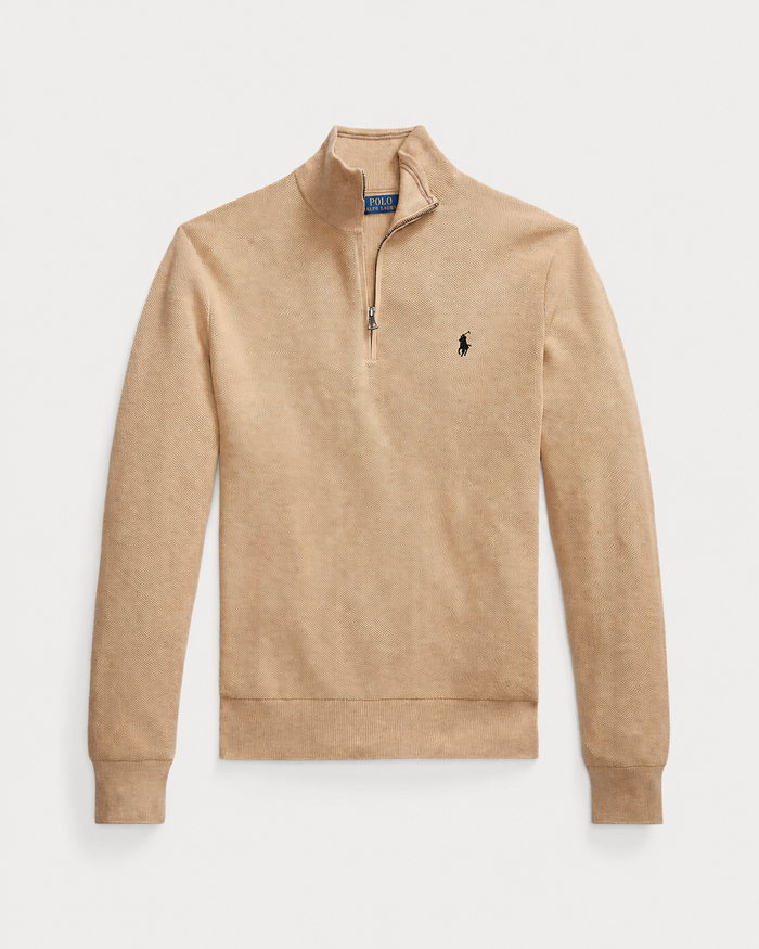 Men's Ralph Lauren Quarter-Zip Sweater (Beige)
