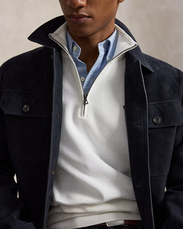 Men's Ralph Lauren Quarter-Zip Sweater (White)