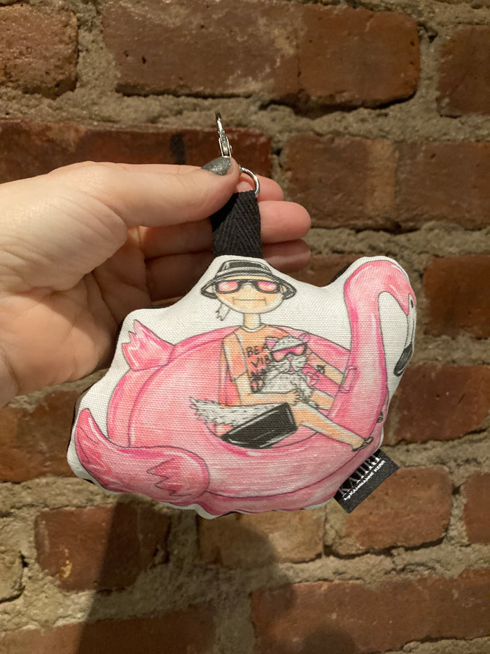 Mini Flamingo Float Bag Charm