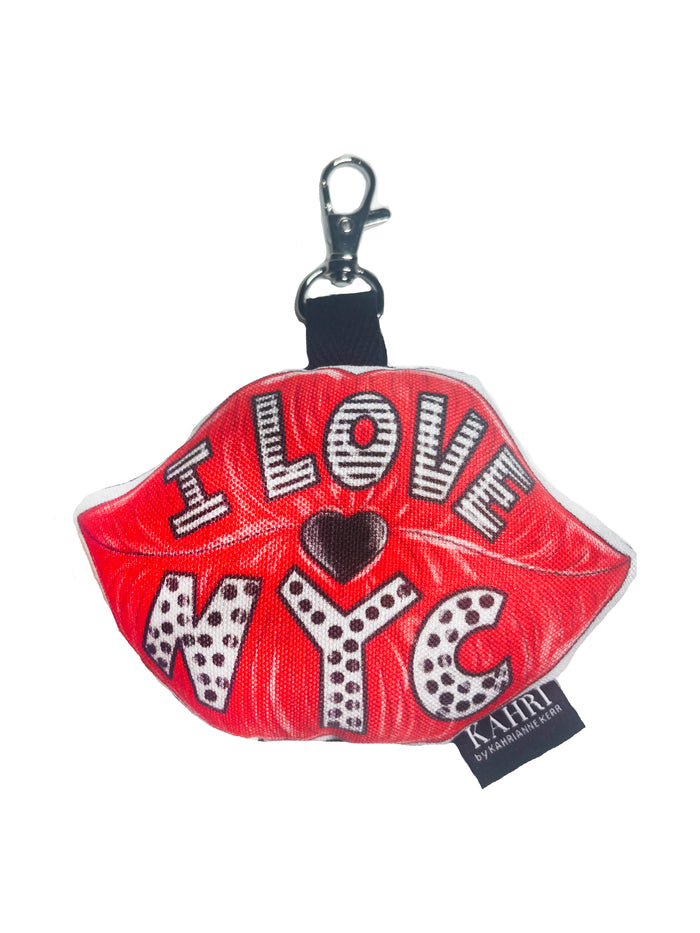 Mini I Love NYC Lips Bag Charm