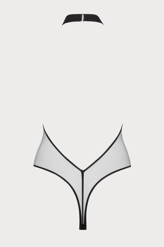 Maison Close Minuit Black Halterneck Thong Swimsuit - Sexy Swimsuit