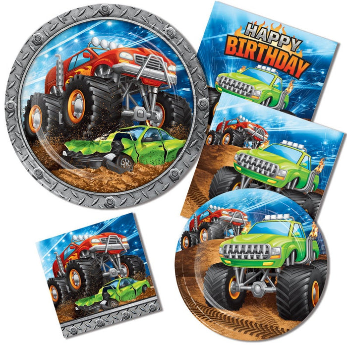 Monster Truck Rally Beverage Napkins
