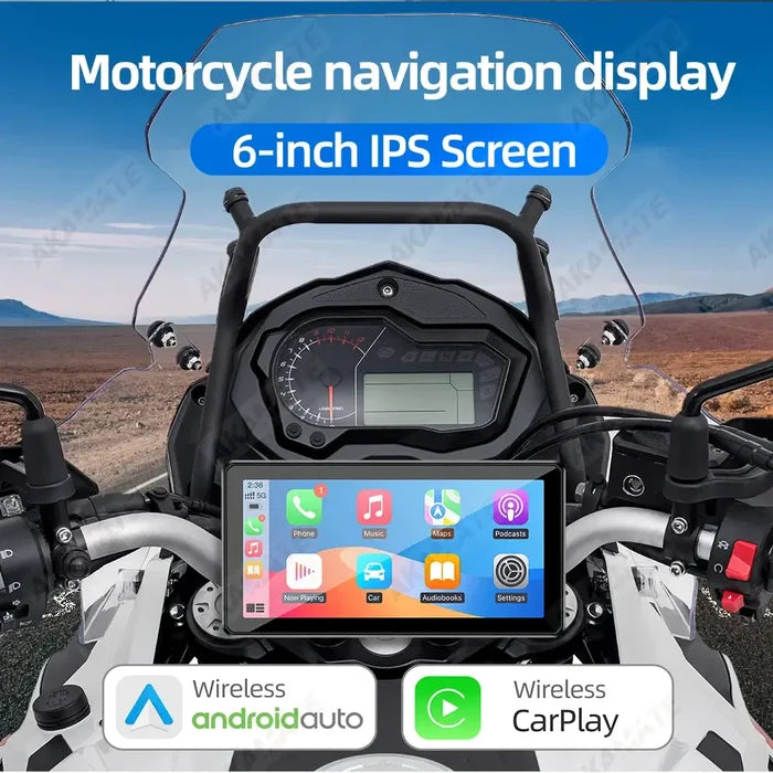 Motorcycle Bluetooth Navigation Display with 6-Inch Screen