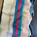 Multicoloured striped scarf