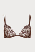 Muse by Coco de Mer Rosalia Plunge Bra Cocoa