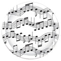 Musical Note Lage Party Plates