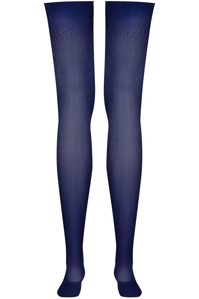 Maison Close Navy Cut & Curled Stockings 40 Denier - Naughty Knickers