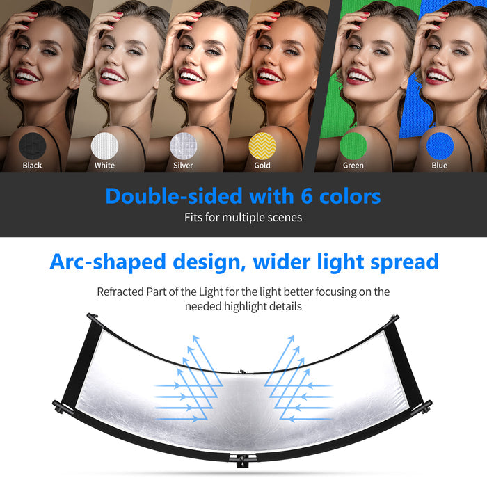 The reflector features two surfaces with 6 colors.