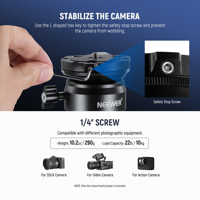 NEEWER GM15 Tripod Camera Leveler is compatible with different photographic equipment.