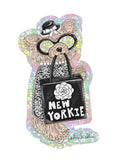 New Yorkie Glitter Vinyl Sticker