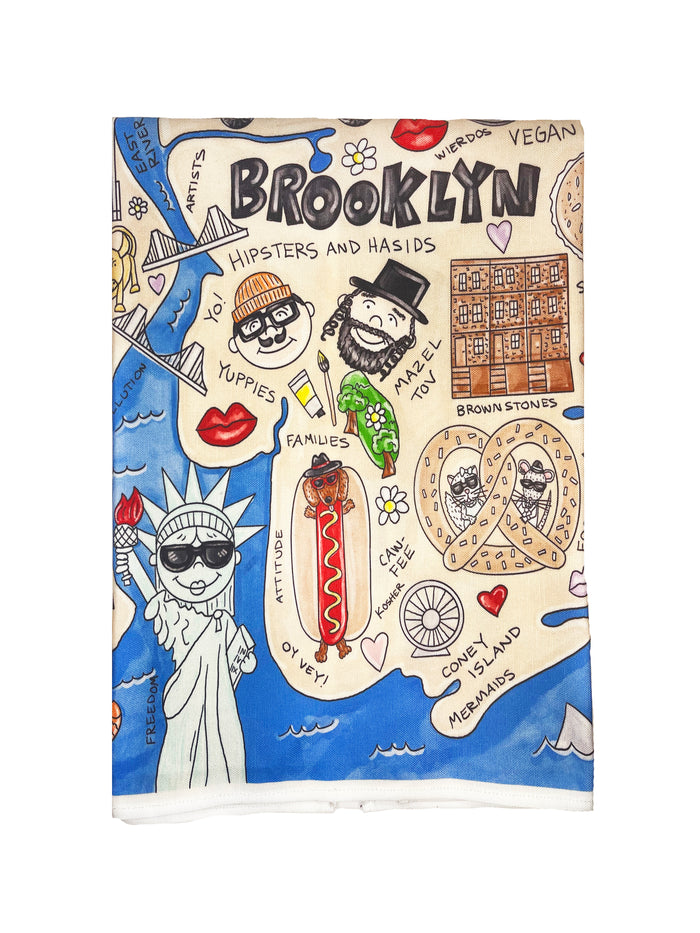 NYC Map Tea Towel