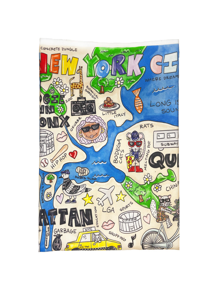 NYC Map Tea Towel