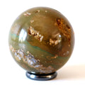 Ocean Jasper Sphere Green Brown Crater Crystal Ball