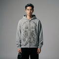 Sweat à capuche zippé oversize unisexe - K-fashion coréenne - Taille S