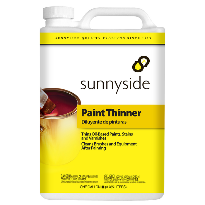 Sunnyside gallon of paint thiner, available at Anderson Paint in Ann Arbor, MI.