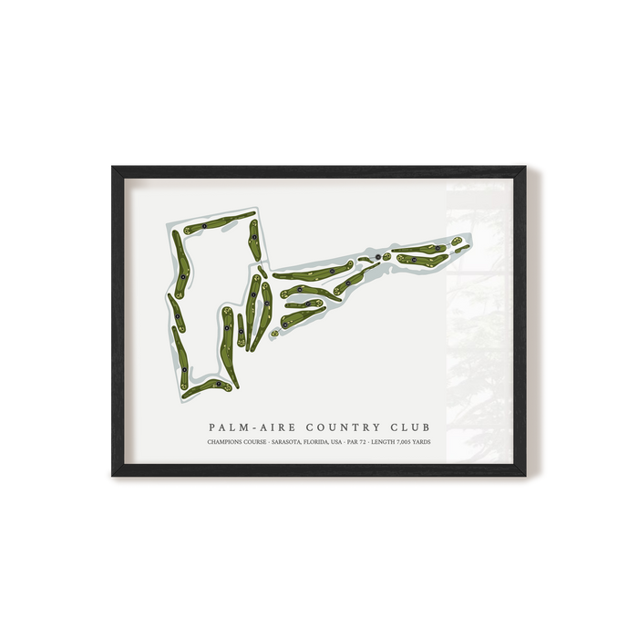 Palm-Aire Country Club - Champions Course | Golf Course Map | Black Frame
