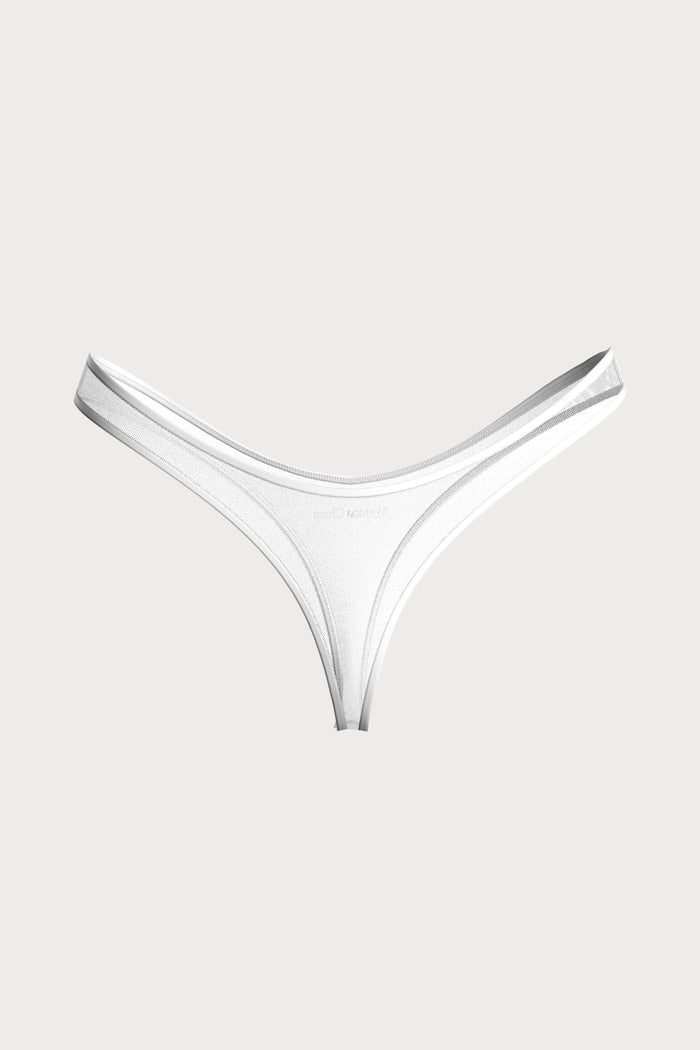 Maison Close Panorama White High Hips Thong