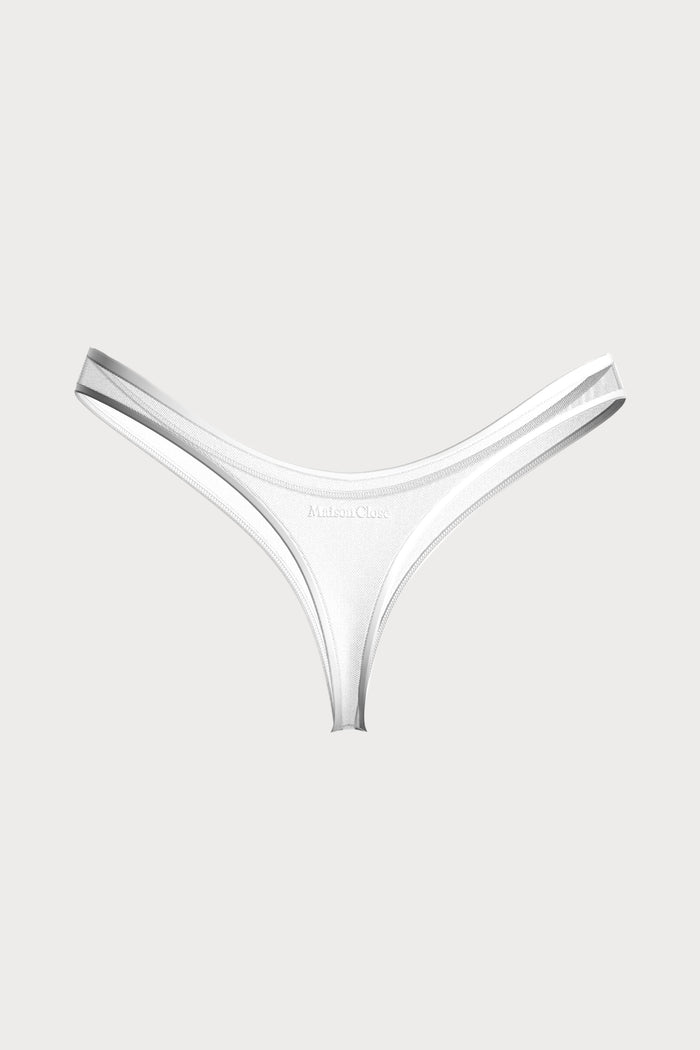 Maison Close Panorama White High Hips Thong