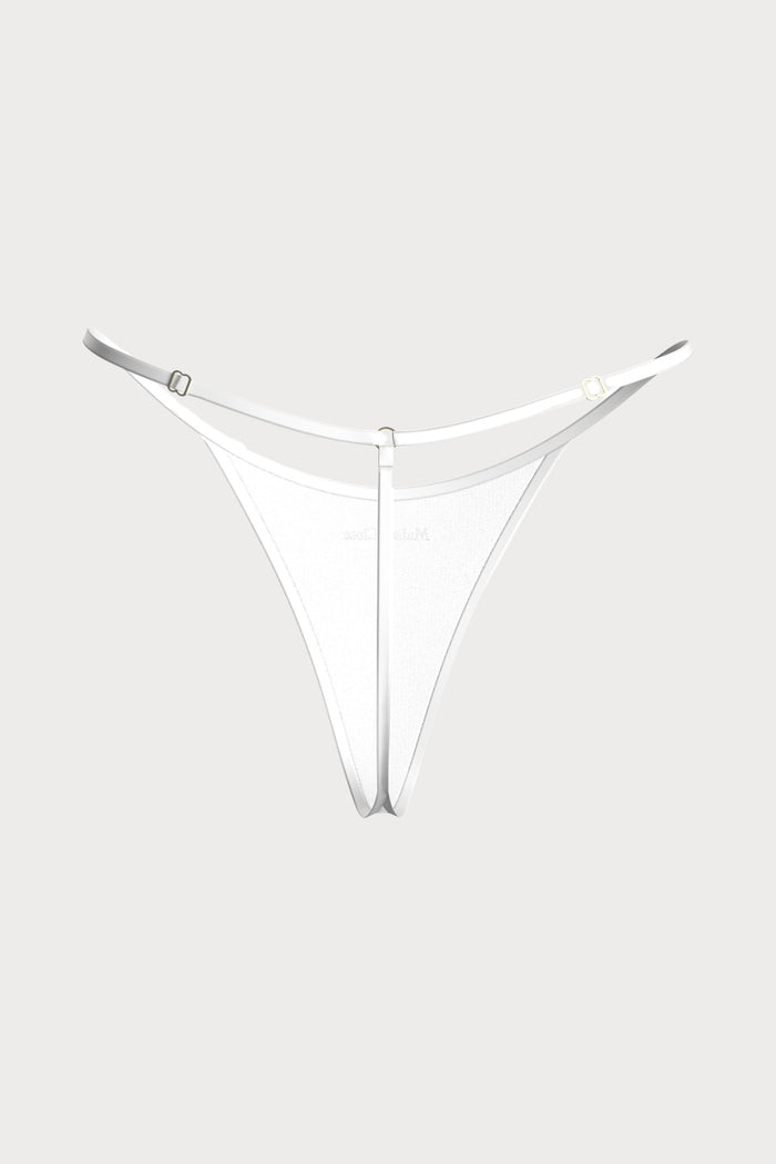 Panorama White Micro Thong