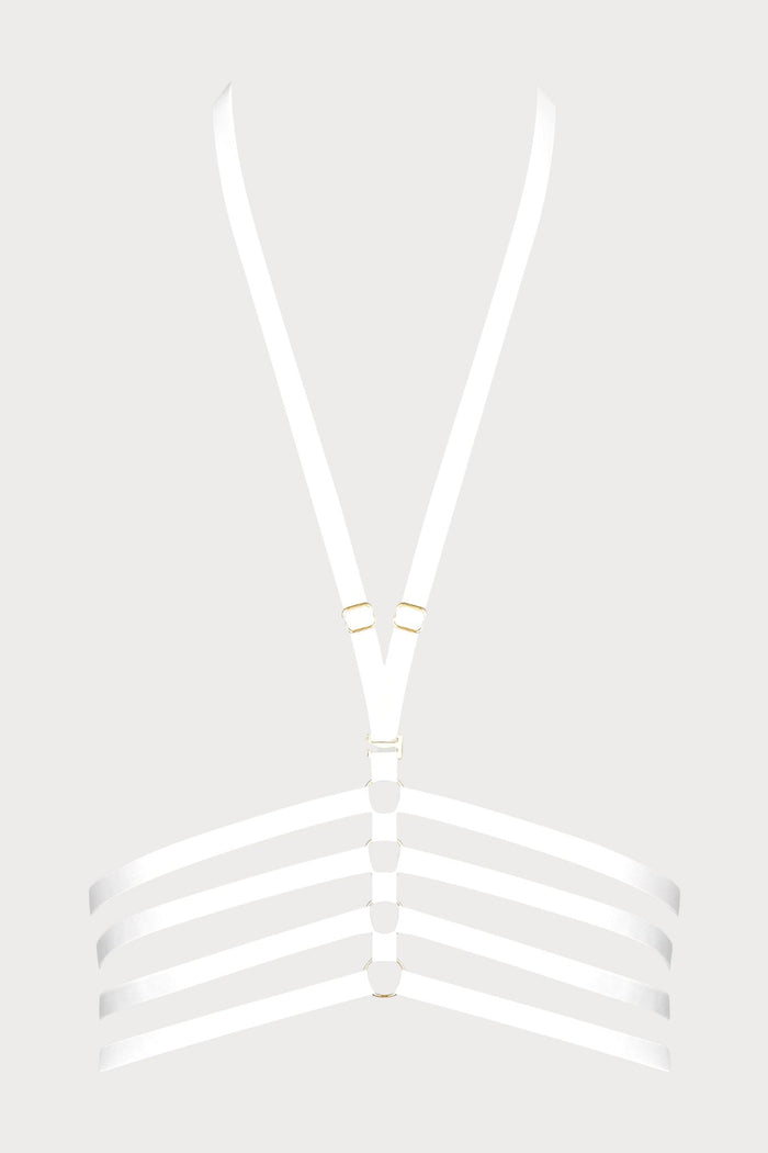 Maison Close Parure Signature White Harness - Naughty Knickers