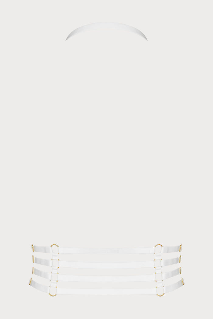 Maison Close Parure Signature White Harness - Naughty Knickers